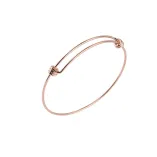 1.8mm wire 55-65mm Stainless Steel Rilver Rose Gold Rainbow Round Wire Bangle 