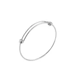 1.8mm wire 55-65mm Stainless Steel Rilver Rose Gold Rainbow Round Wire Bangle 