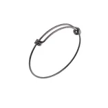 1.8mm wire 55-65mm Stainless Steel Rilver Rose Gold Rainbow Round Wire Bangle 