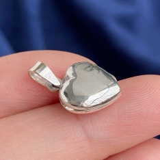 12MM Heart Photo Locket - 925 Sterling Silver Memorial Pendant for DIY Necklace