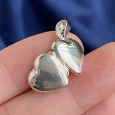 12MM Heart Photo Locket - 925 Sterling Silver Memorial Pendant for DIY Necklace