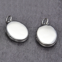 15x20MM Oval Photo Locket Solid 925 Sterling Silver