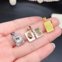  4x6MM Keepsake Breast Milk Resin Oval Bezel Settings Book Photo Locket Pendant Charm