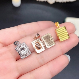  4x6MM Keepsake Breast Milk Resin Oval Bezel Settings Book Photo Locket Pendant Charm