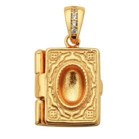  4x6MM Keepsake Breast Milk Resin Oval Bezel Settings Book Photo Locket Pendant Charm