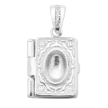 4x6MM Keepsake Breast Milk Resin Oval Bezel Settings Book Photo Locket Pendant Charm