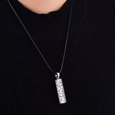 9x36MM tube-shaped keepsake urn is crafted from solid 925 sterling silver