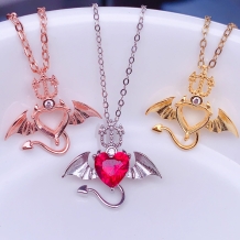 6x6mm Halloween Heart S925 Sterling Silver Pendant setting