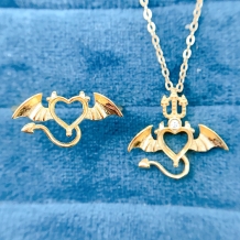 6x6mm Halloween Heart S925 Sterling Silver Pendant setting