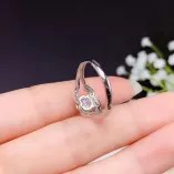 18K Gold-Plated 4-Prong Ring Setting For 6.5mm (1ct) Round Moissanite 925 Silver