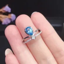 18K Gold-Plated Crown Ring Setting For 5x7mm Pear-Shaped Gemstones 925 Silver