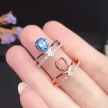18K Gold-Plated Crown Ring Setting For 5x7mm Pear-Shaped Gemstones 925 Silver