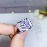 18K Gold-Plated Men's Ring Settings For 5mm/6.5mm/8mm/9mm Round Moissanite 925 Silver