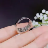 18K Gold-Plated Men's Ring Settings For 6.5mm (1ct), 8mm (2ct) & 9mm (3ct) Round Moissanite 925 Silver