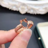 18K Gold Plated S925 Sterling Silver Ring Settings for Oval 6x8/7x9/8x10mm Jadeite Mounts
