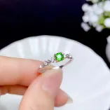 18K Gold-Plated Silver Ring Setting for 4mm Round Gemstones