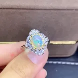 18K Gold-Plated Silver Ring Setting for 6x8mm Oval Gemstones
