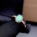 18K Gold Plated Sterling Silver Ring Setting - Oval 6x8mm Opal & Colored Gemstone Mount