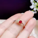 18K Two-Tone Gold-Plated Ring Setting For 3x4/4x5mm Pear-Shaped Colored Gemstones 925 Silver
