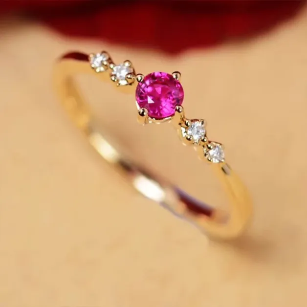 3*3/4/5/7mm Round Gemstones Silver Gold Plated Prong Bezel Ring Setting