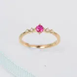 3*3/4/5/7mm Round Gemstones Silver Gold Plated Prong Bezel Ring Setting