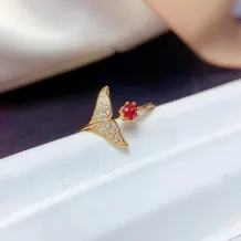 3*3mm Round Prong Fishtail Ring Setting Solid 925 Sterling Silver Gold Plated