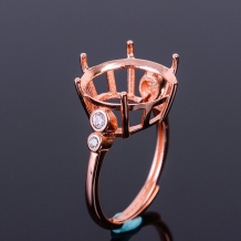 4/5/6/7/8/9/10/11/12/13/14/15/16mm 6 Prong Round 925 Sterling Silver Ring Setting