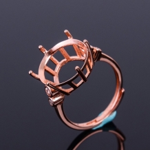 4/5/6/7/8/9/10/11/12/13/14/15/16mm 6 Prong Round 925 Sterling Silver Ring Setting