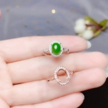 4*6/5*7/6*8/7*9/8*10/10*12/10*14mm Oval Prong Ring Setting 925 Sterling Silver Rose Gold Plated