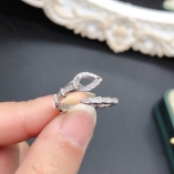4*6mm Teardrop Shape 925 Sterling Silver Gold Plated Snake Design