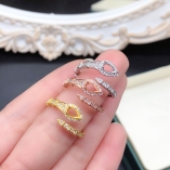 4*6mm Teardrop Shape 925 Sterling Silver Gold Plated Snake Design
