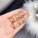 4-Prong S925 Sterling Silver Gold Plated Ring Setting for Round 3-15mm Gemstones