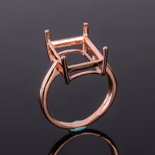 4*6/5*7/6*8/7*9/10*14/12*16mm Square Silver Gold Plated Ring Setting