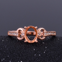 4x6 5x7 6x8 7x9 8x10 9x11 10x12mm Oval 925 Silver Gold Plated Ring Setting
