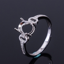 4x6 5x7 6x8 7x9 8x10 9x11 10x12mm Oval 925 Silver Gold Plated Ring Setting