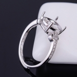 4x6 5x7 6x8 7x9 8x10 9x11 10x12mm Oval 925 Silver Gold Plated Ring Setting