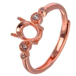 4x6 5x7 6x8 7x9 8x10mm 925 Sterling Silver Gold-Plated Oval Cabochon Ring Mounts