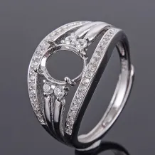 4x6 5x7 6x8mm Gemstone Ring Setting Sterling Silver 925 Gold Plated