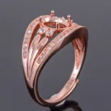 4x6 5x7 6x8mm Gemstone Ring Setting Sterling Silver 925 Gold Plated