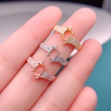 5*7 Mm Oval Prong Ring Setting 925 Sterling Silver Gold Plated