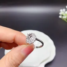 5x7mm Oval Bezel Ring Setting 925 Sterling Silver Plated With 18k Gold For Color Gemstone