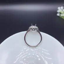 5x7mm Oval Bezel Ring Setting 925 Sterling Silver Plated With 18k Gold For Color Gemstone