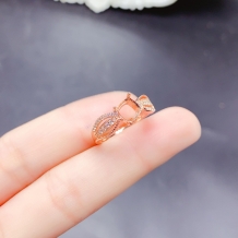 6*6mm Cushion Ring Setting Sterling Silver 925 Gold Plated For Women