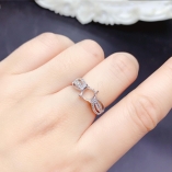 6*6mm Cushion Ring Setting Sterling Silver 925 Gold Plated For Women