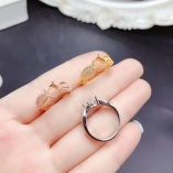 6*6mm Cushion Ring Setting Sterling Silver 925 Gold Plated For Women