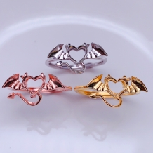 6x6mm Halloween S925 Sterling Silver Ring Set For Gemstone