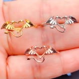6x6mm Halloween S925 Sterling Silver Ring Set For Gemstone