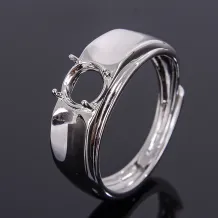 6.5x6.5mm Round Prong Bezel Settings For Gems Cz Stone Solid 925 Sterling Silver