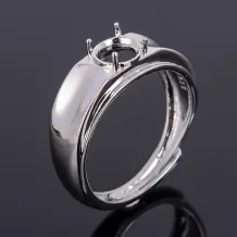 6.5x6.5mm Round Prong Bezel Settings For Gems Cz Stone Solid 925 Sterling Silver