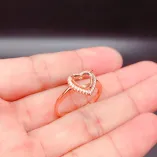 8x8mm Heart Prong Bezel Empty Ring Mount 925 Sterling Silver Gold Plated